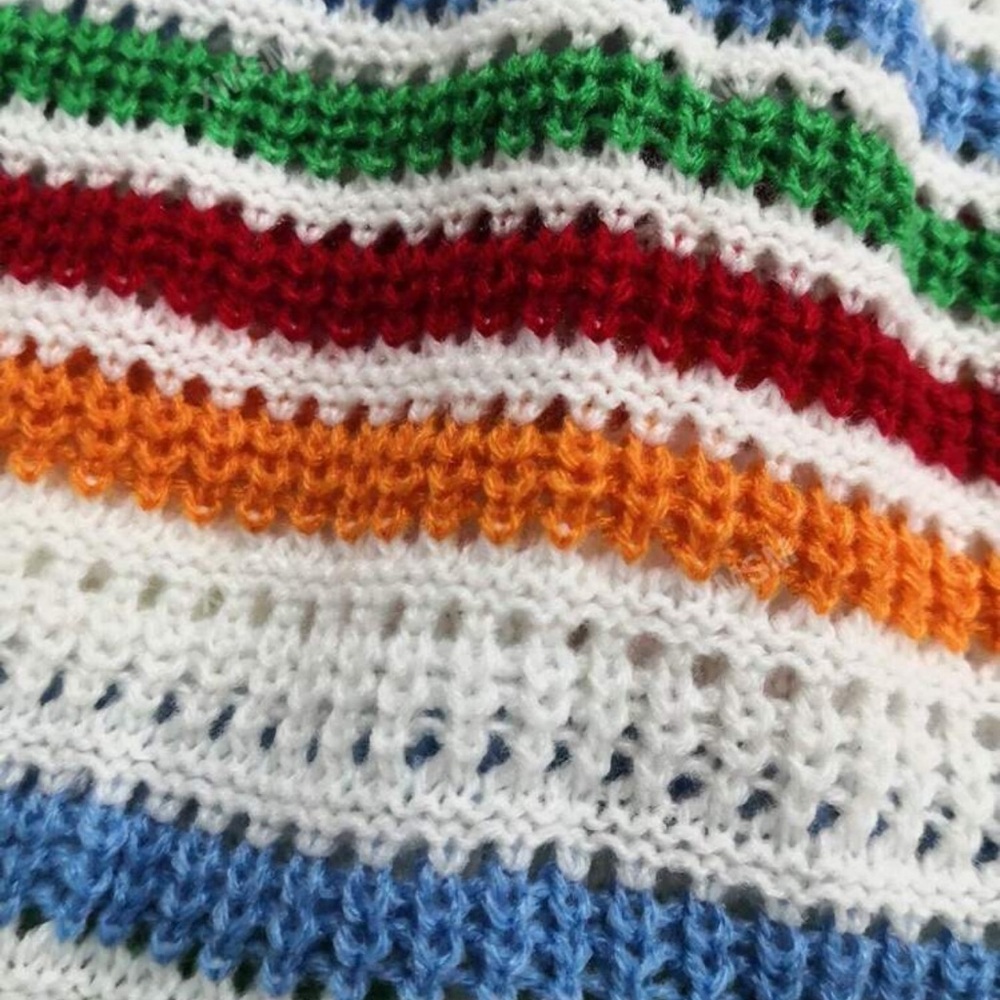 Multicolor Striped Knit Short Set - Picture 3 of 3